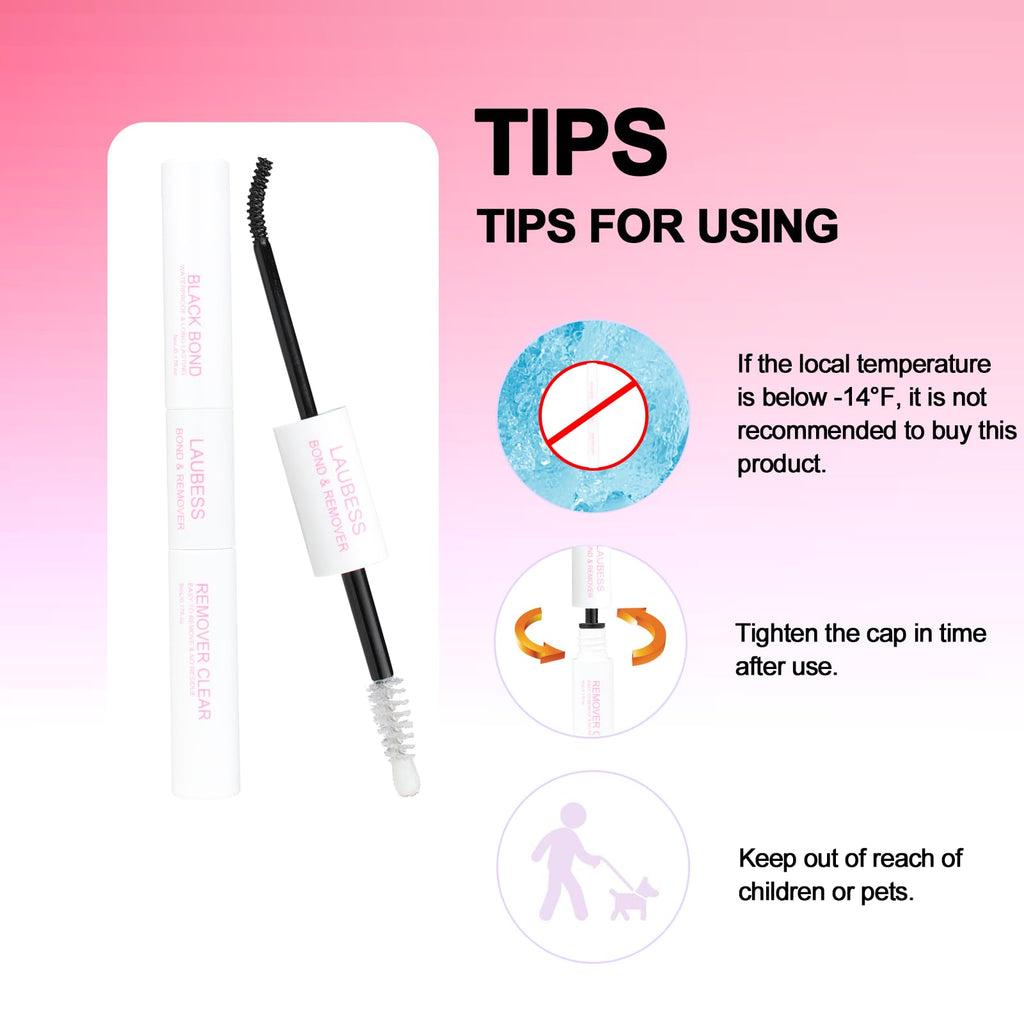 Lash Bond and Seal Mascara for Long Lasting Waterproof Eyelash Extensions - 5ml+5ml