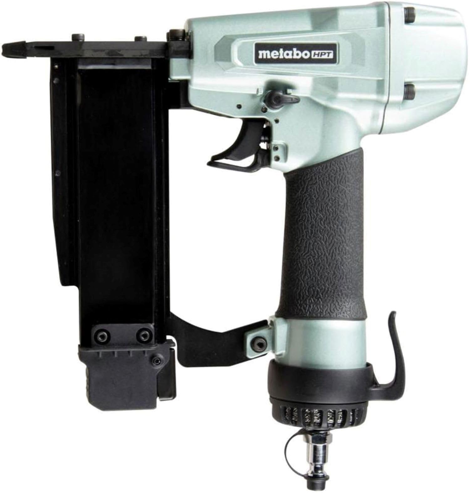 Metabo HPT Pro Pin Nailer Kit, Pro-Preferred Pneumatic Power Nailers, Carpentry Tool for Fine Trim, Molding, and Paneling, Built-in Silencer, Aluminium Magazine, 23 Gauge, 1/2″ to 2″ Pin Nails, NP50A