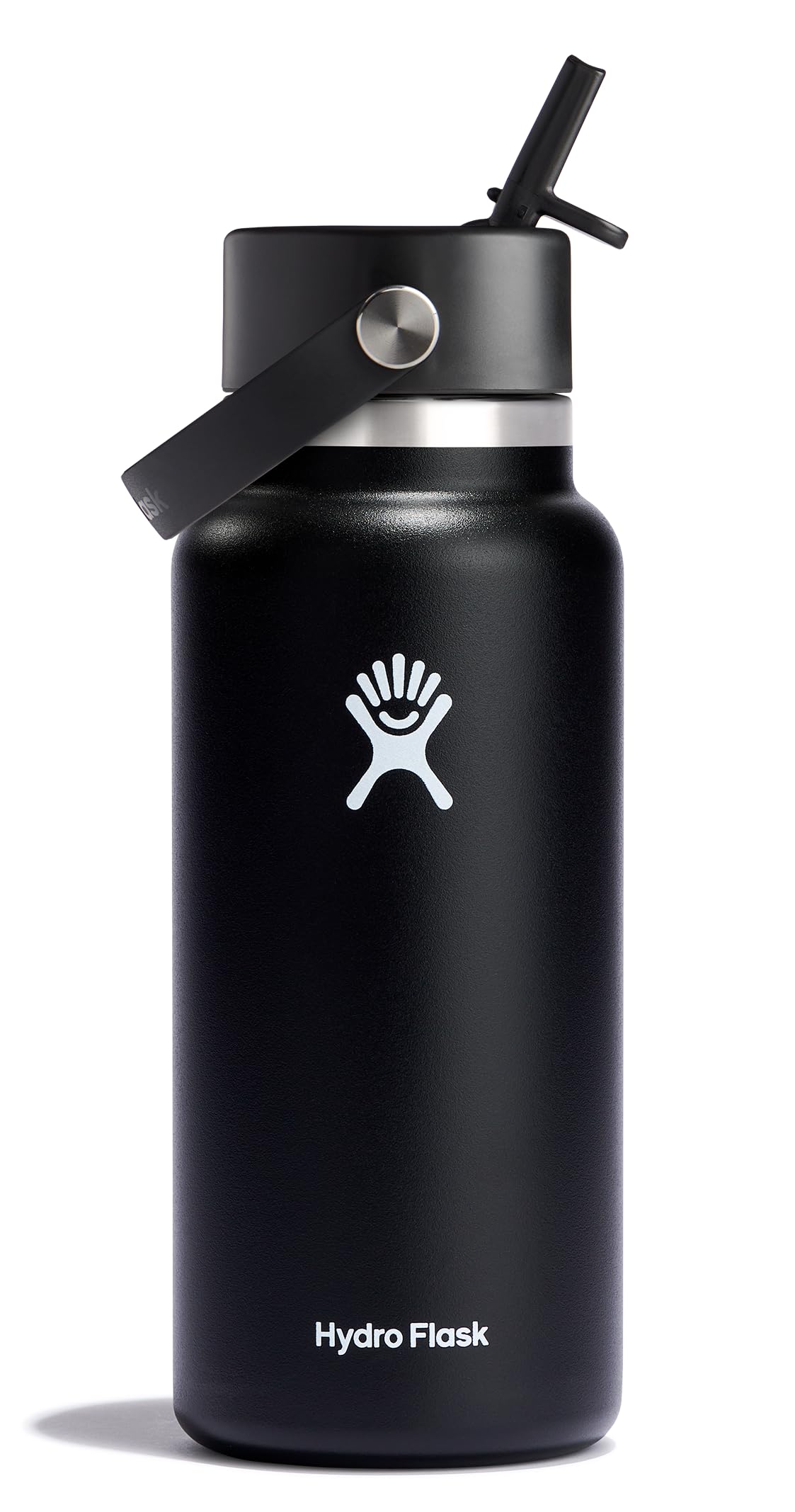 Hydro Flask Water Bottle - Insulated Stainless Steel - Wide Straw Lid, Non Spill, Leakproof in 24 Oz Forest Green Arc