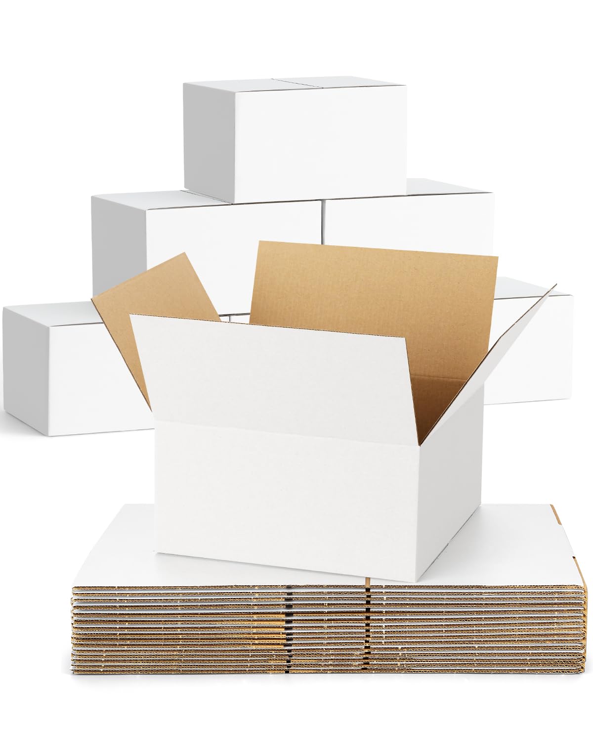 40-Pack-Small-Shipping-Boxes-6x4x4, Corrugated-Cardboard-Boxes-for-Packaging-Small-Business, Brown-Boxes-Mailers