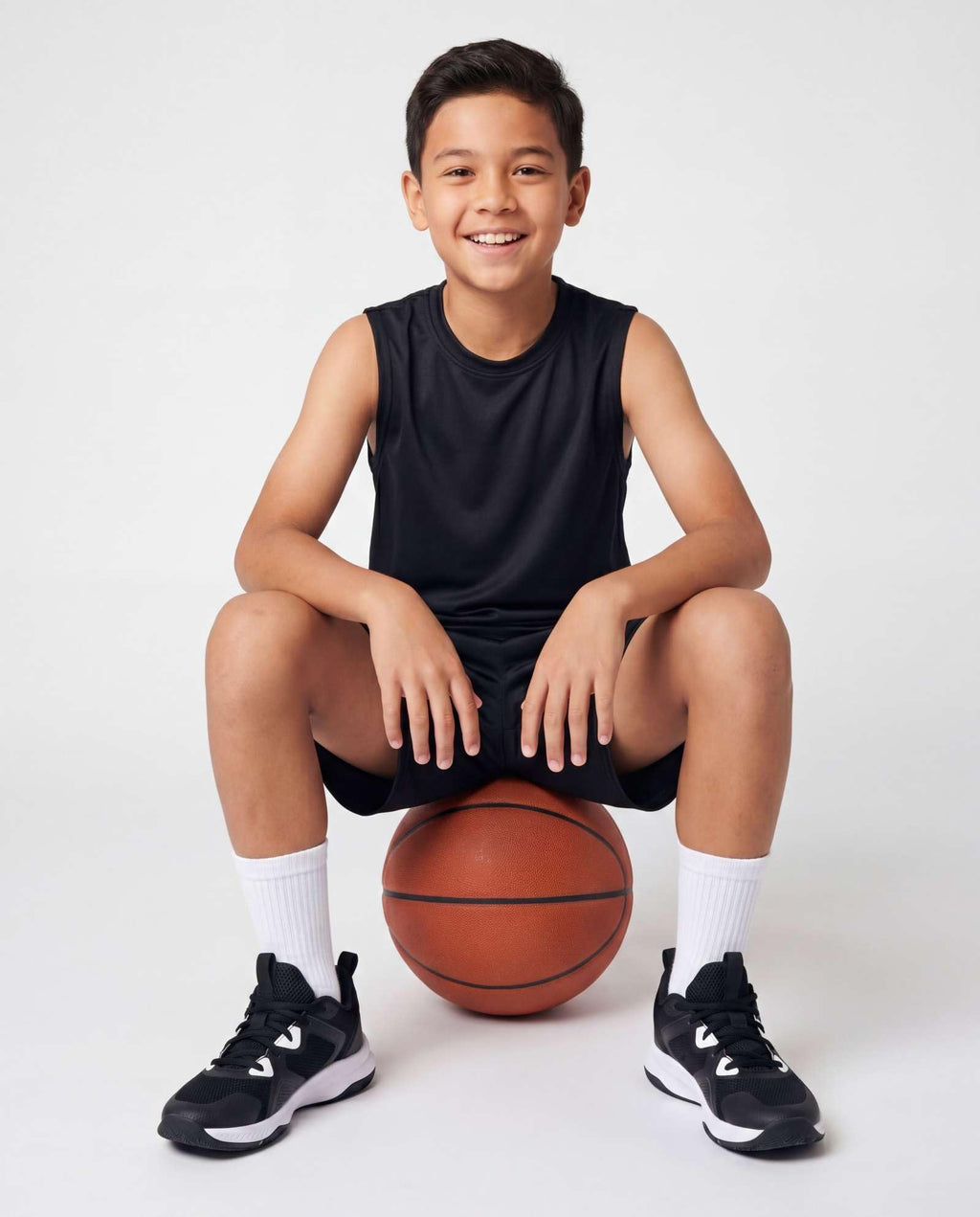 Real Essentials 5 Pack: Boys Dry-Fit Active Athletic Performance Tank Top