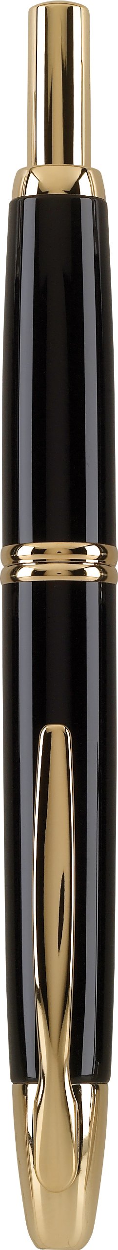 PILOT Vanishing Point Collection Refillable & Retractable Fountain Pen, Black Carbonesque Barrel with Rhodium Accents, Blue Ink, Medium Nib (60246)