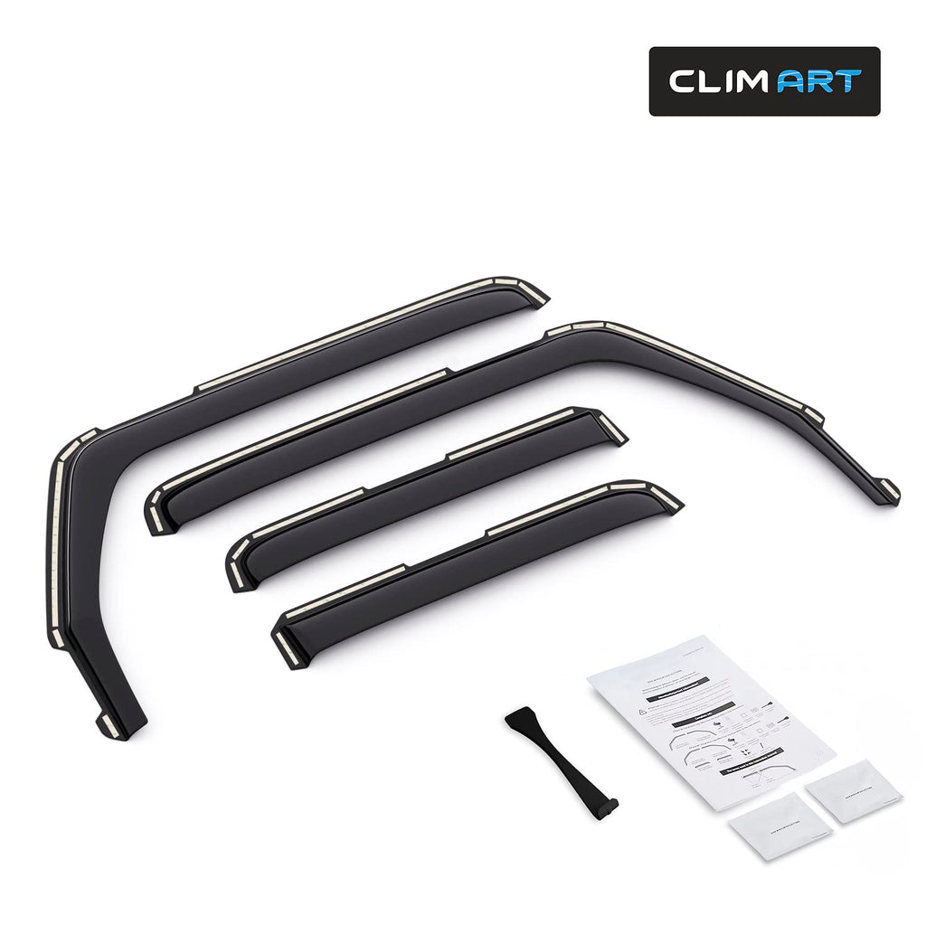 CLIM ART in-Channel Incredibly Durable Rain Guards for Honda Accord 2013-2017 Sedan, Original Window Deflectors, Vent Window Visors, Vent Deflector, 4 pcs. - 613274