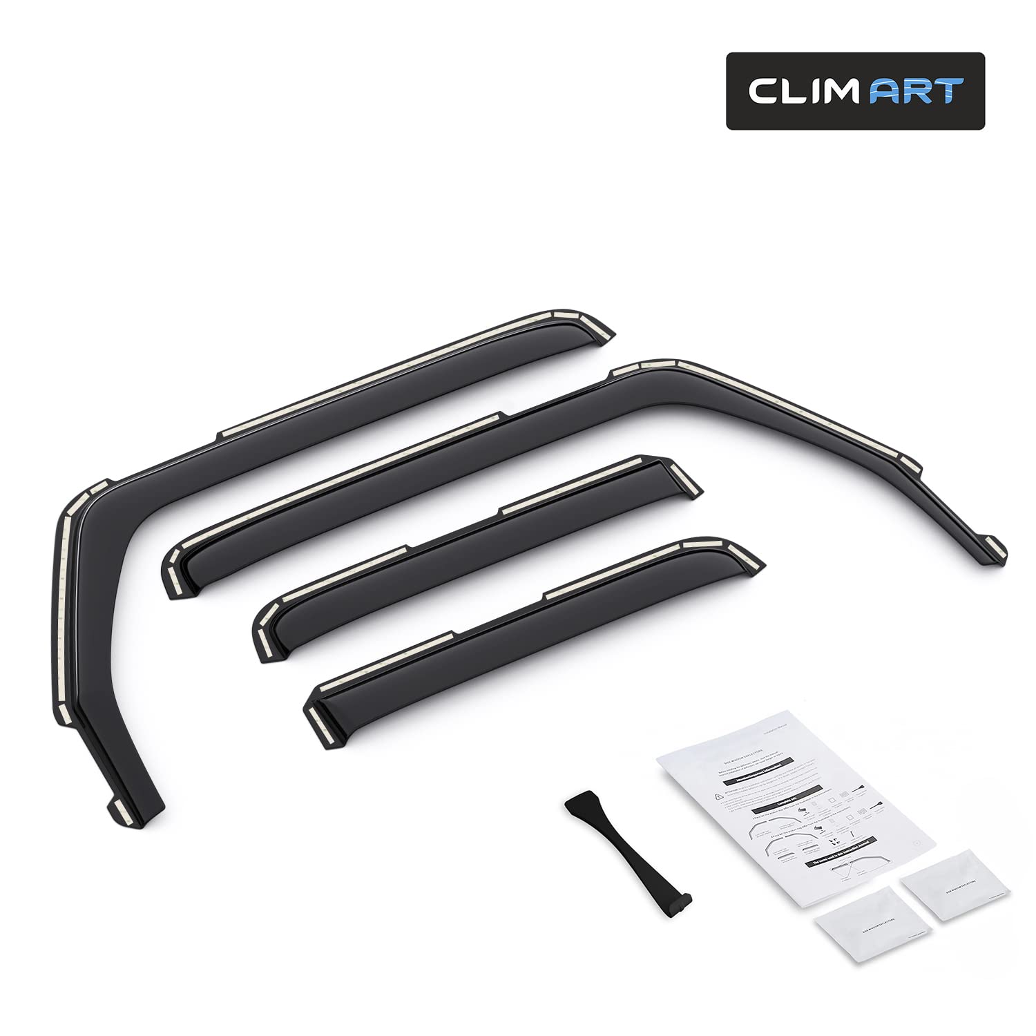 CLIM ART in-Channel Incredibly Durable Rain Guards for Honda Accord 2013-2017 Sedan, Original Window Deflectors, Vent Window Visors, Vent Deflector, 4 pcs. - 613274