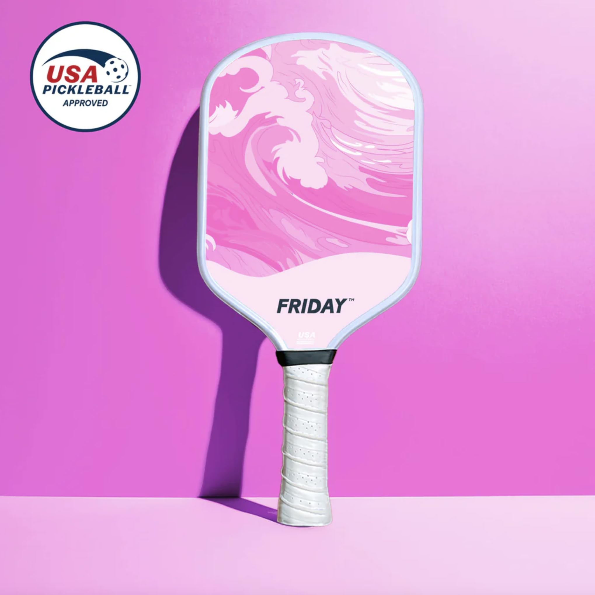 Friday Pickleball Paddle, USA Pickleball Approved, Durable Carbon Fiber, Thermoformed Unibody Design, Honeycomb Core, Gritty Surface for Spin | USA Pickleball Approved