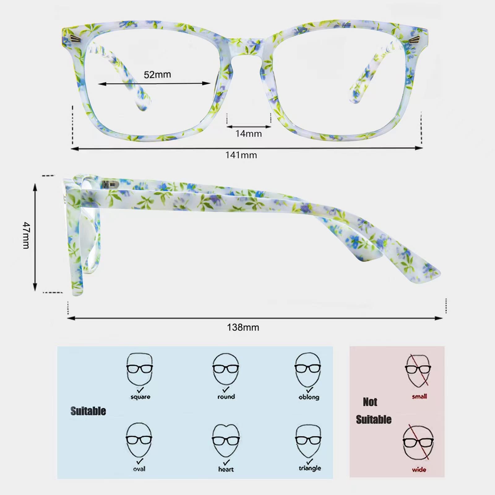 MAXJULI Blue Light Blocking Glasses,Computer Reading/Gaming/TV/Phones Glasses for Women Men(Transparent)