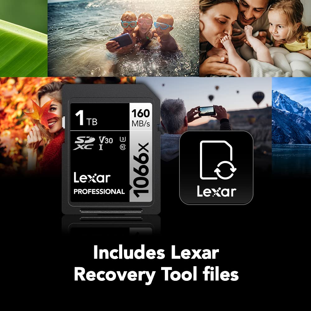 Lexar 256GB Professional 1066x SD Card, UHS-I, C10, U3, V30, Full HD, 4K, Up To 160MB/s Read SDXC Memory Card, for DSLR & Mirrorless Cameras (LSD1066256G-BNNNU)
