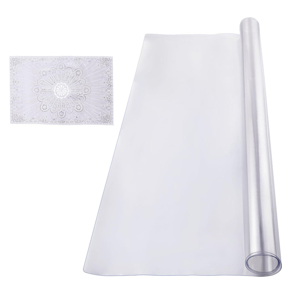 VEVOR Clear PVC Square Tablecloth, 12" x 12", 1.5mm Thick, Waterproof, Stain Resistant, Durable, Desk, Coffee Table, Dining Room Table