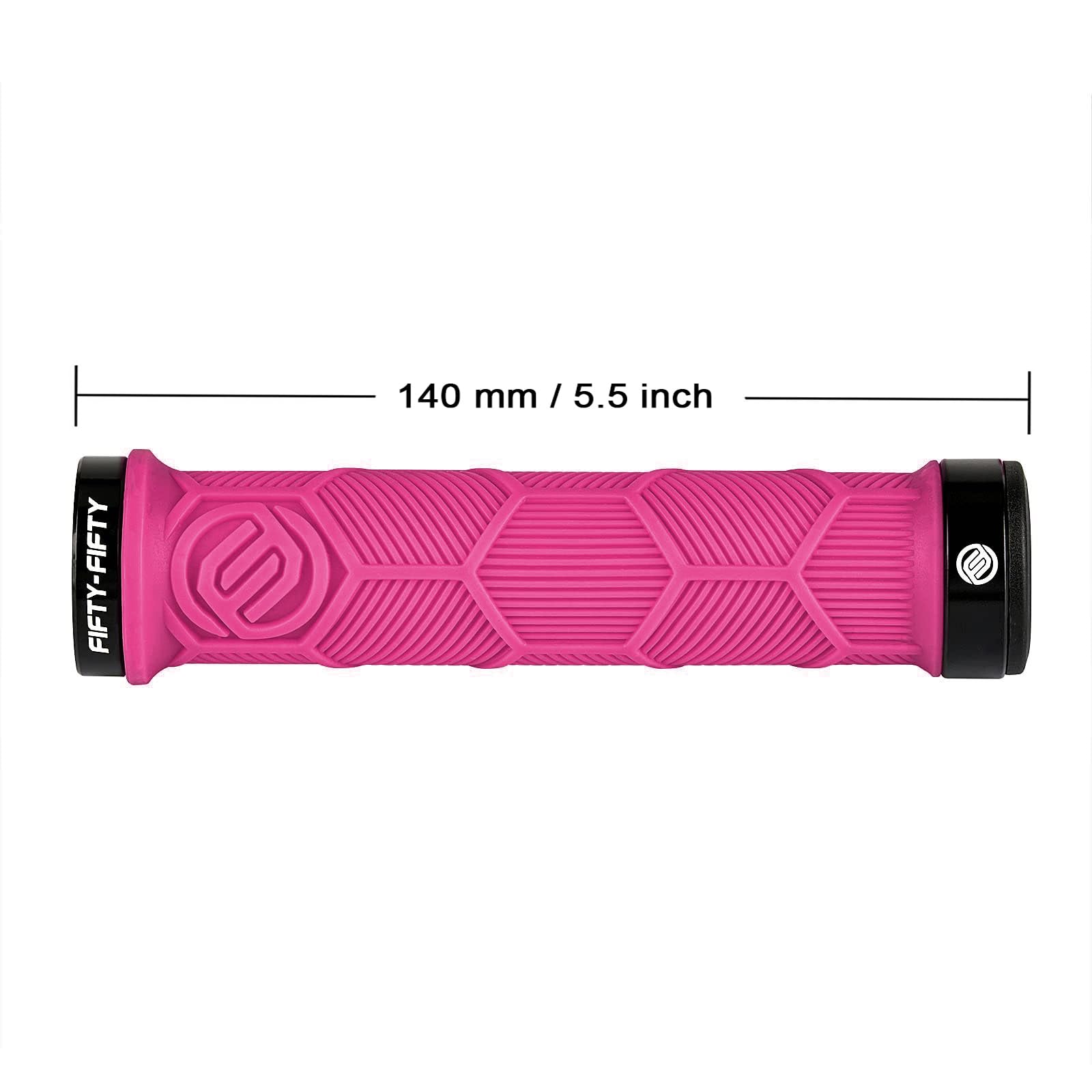 FIFTY-FIFTY Double Lock-On Mountain Bike Grips, Bicycle Handlebar Locking Grips, Non-Slip MTB Handle