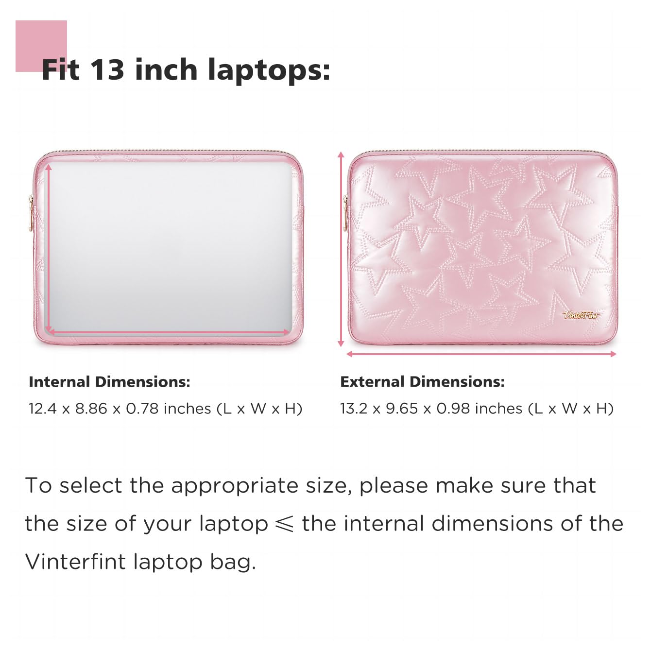 13 inch Laptop Sleeve Case for 13" MacBook Air M5/M4/M3, 13" MacBook Neo/Pro, 13" Latitude 5350/7320/7350, 13.4" Dell XPS 13, 13" ThinkPad X13 Gen / L13 Gen 5, HP Laptop Bag Cover, Black
