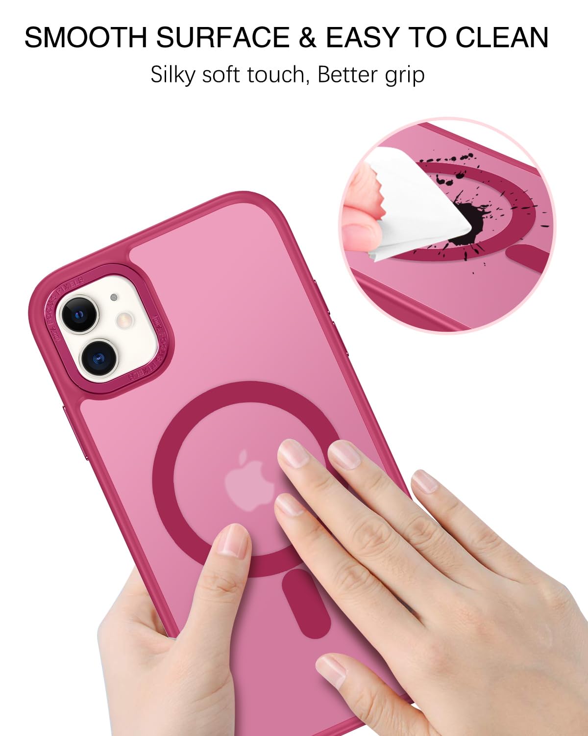 BENTOBEN for iPhone 11 Phone Case, Phone case for iPhone 11 Magnetic Case [Compatible with Mag Safe] Translucent Matte Slim Shockproof Anti-Fingerprint Protective Cover for iPhone 11 6.1’’ Black