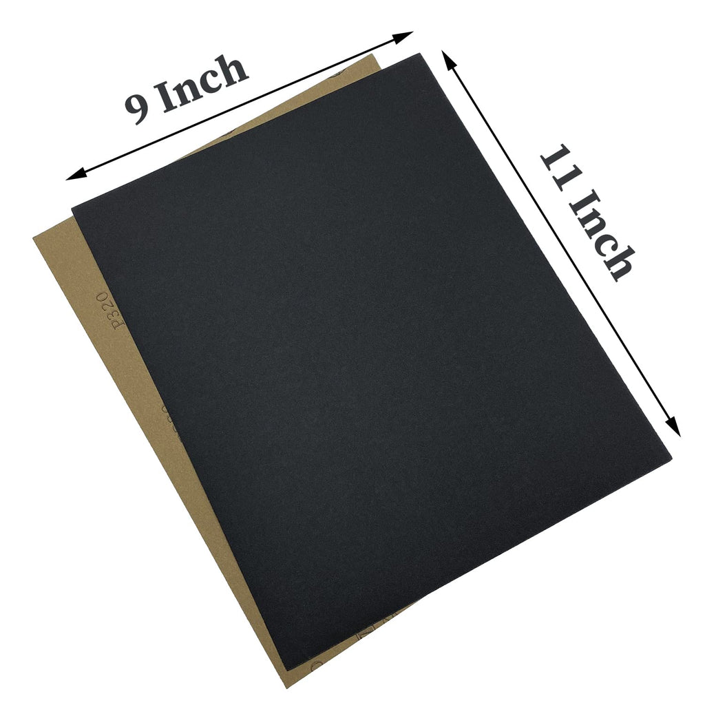 80 Grit Wet Dry Sandpaper, 9 x 11 Inch Sanding Sheets, 10PCS Premium Silicon Carbide Sand Paper for Wood Metal Ceramic or Auto Polishing and Scratches Removing