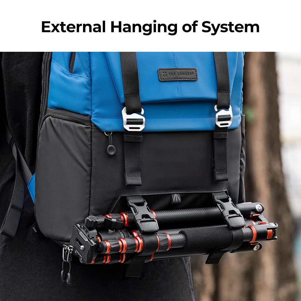 K&F CONCEPT Camera Backpack, Camera Bags for Photographers Dslr Cameras Compatible for Canon Nikon Sony DJI Mavic Drone, 20L Large Capacity Bag Cover 15.6 Inch Laptop Camera Cases with Raincover