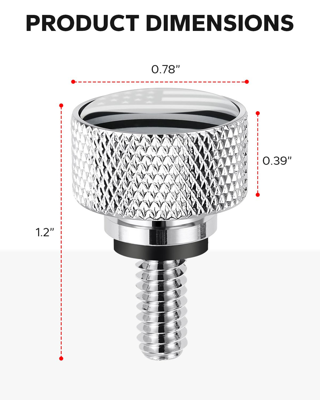 Amazicha Gloss Black 304 Stainless Steel Seat Bolt Screw Compatible with Harley Davidson 1996-2026