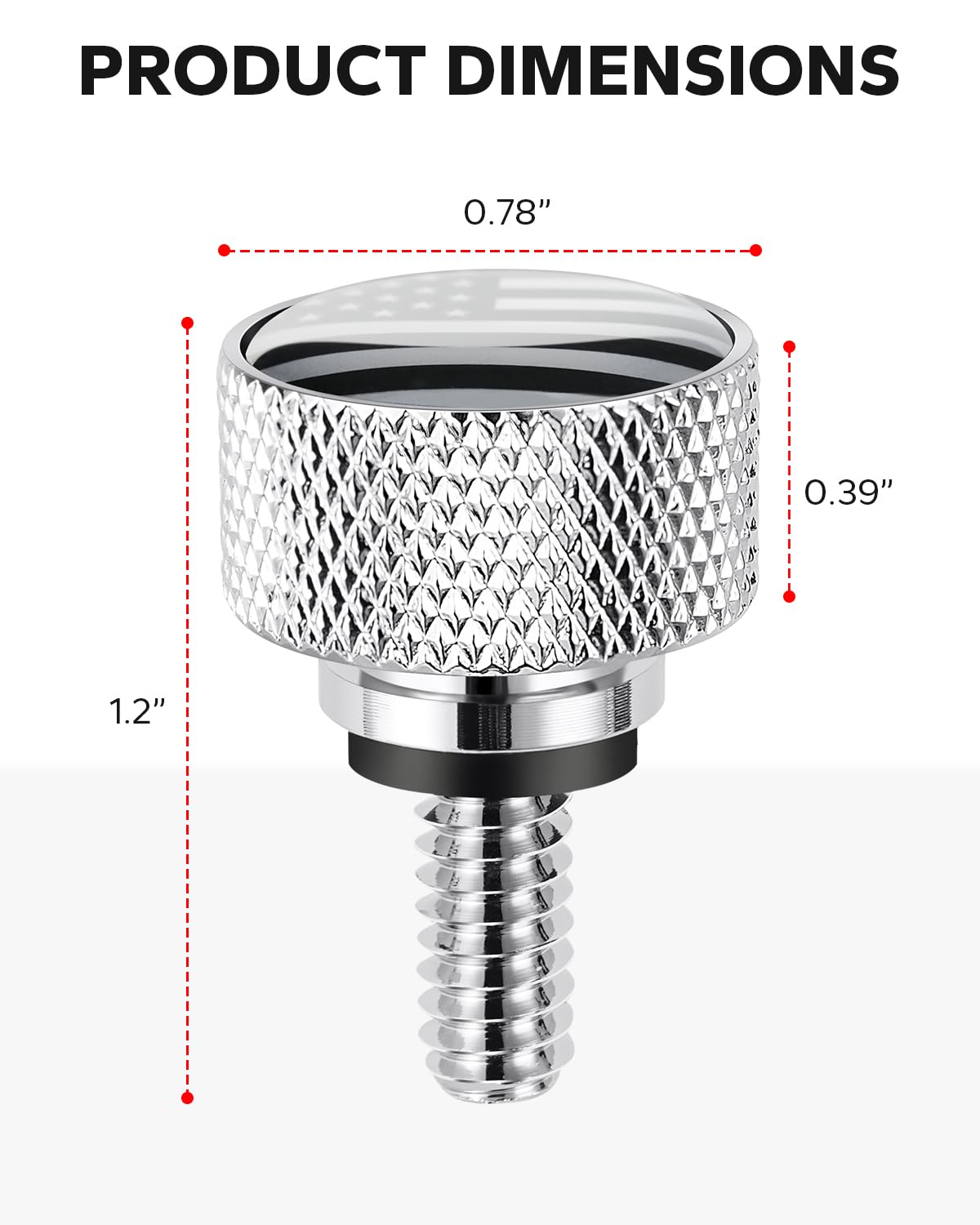 Amazicha Gloss Black 304 Stainless Steel Seat Bolt Screw Compatible with Harley Davidson 1996-2026