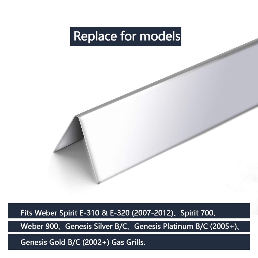 Hongso 21.5 Inch Flavorizer Bars 7535 for Weber Genesis Silver A, Spirit 200 Series E210 S210 (with Side Mounted Control), Spirit 500 Gas Grill Models, Heat Plate Replacement 7534 65902 8217, 5-PC