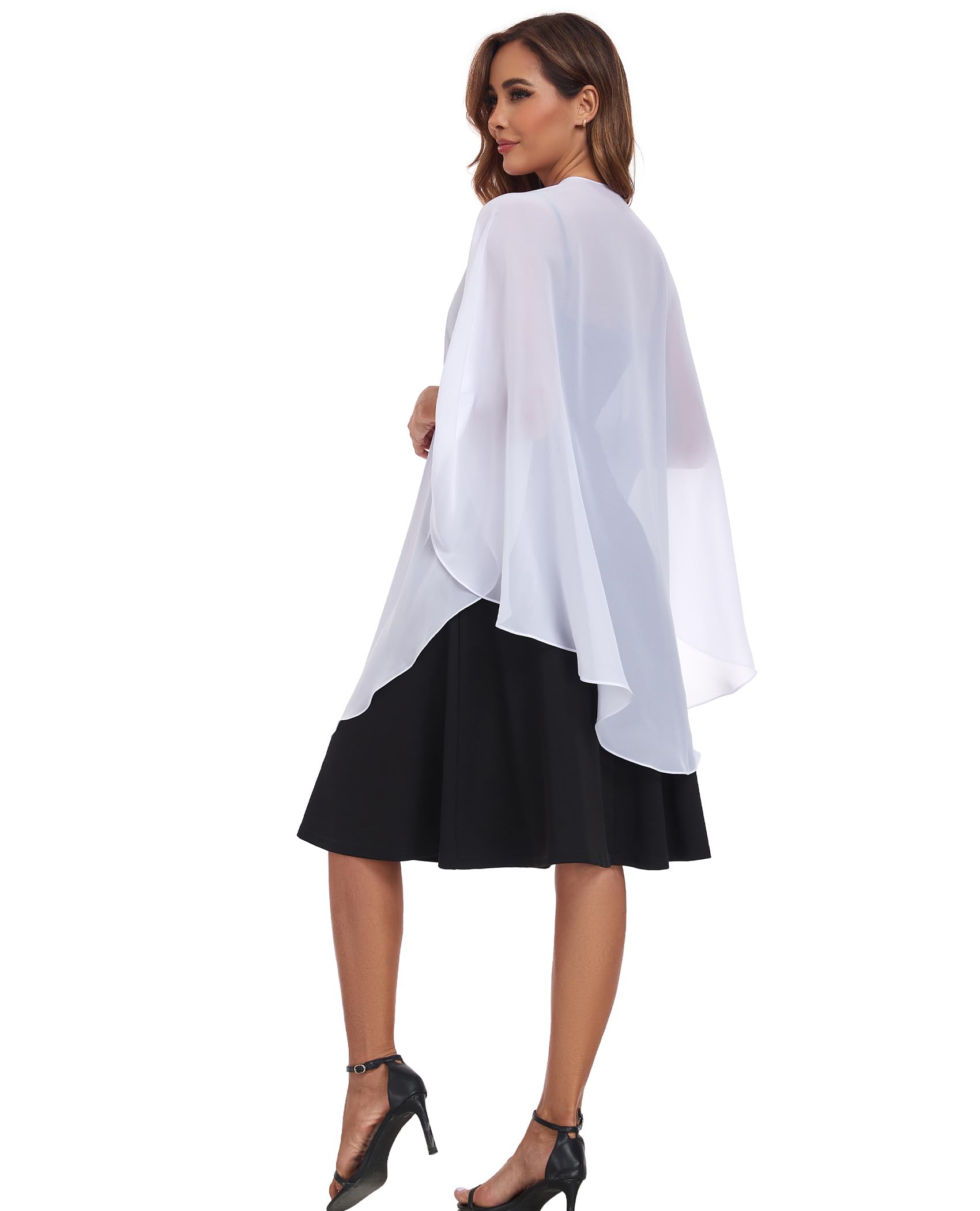 TONGFANTFL Shawls Wraps for Evening Wedding Party Chiffon Scarf Soft Bridal Wraps Wedding Guest Shawl Coverage