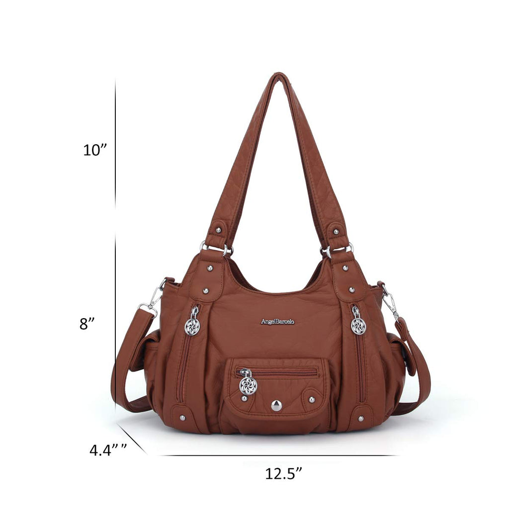 Angel Barcelo Purses for Women Soft PU Leather Shoulder Bag Crossbody Purse and Handbags