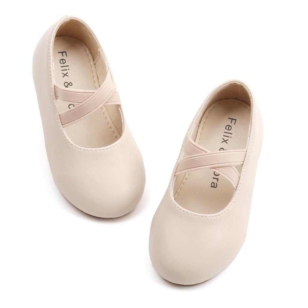 Felix & Flora Toddler Girl Dress Shoes - Flower Girl Ballet Mary Jane Flats Party School Wedding