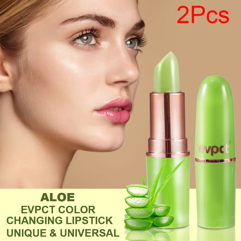 evpct 2Pcs Blueberry Tinted Lip Balms PH Lip Color Changing Lipstick Balm Stain Gift Set Queen for Women Girls Korean Mood Long Lasting Color Change Light Pink Lipstick Lip Tint Plumper Gloss