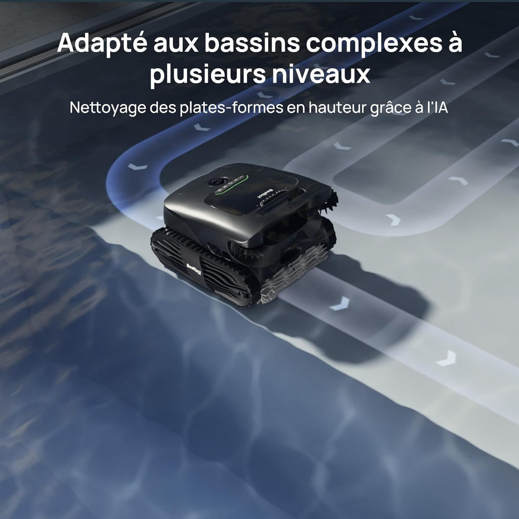 Beatbot AquaSense 2 Ultra Pool Vacuum Robot, Pool Mapping with AI Camera, AI Cruise Debris Detection, Multi-Level Platform Cleaning, 5-in-1 Cleaning, Superior Surface Cleaning – Midnight Blue