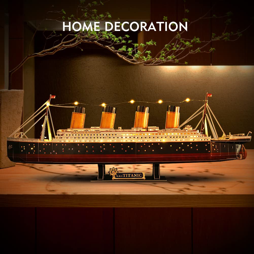 CubicFun 3D Ship Puzzles for USS Constitution Sailing Boat Models for Adults and Teens Toys, 193 Pieces