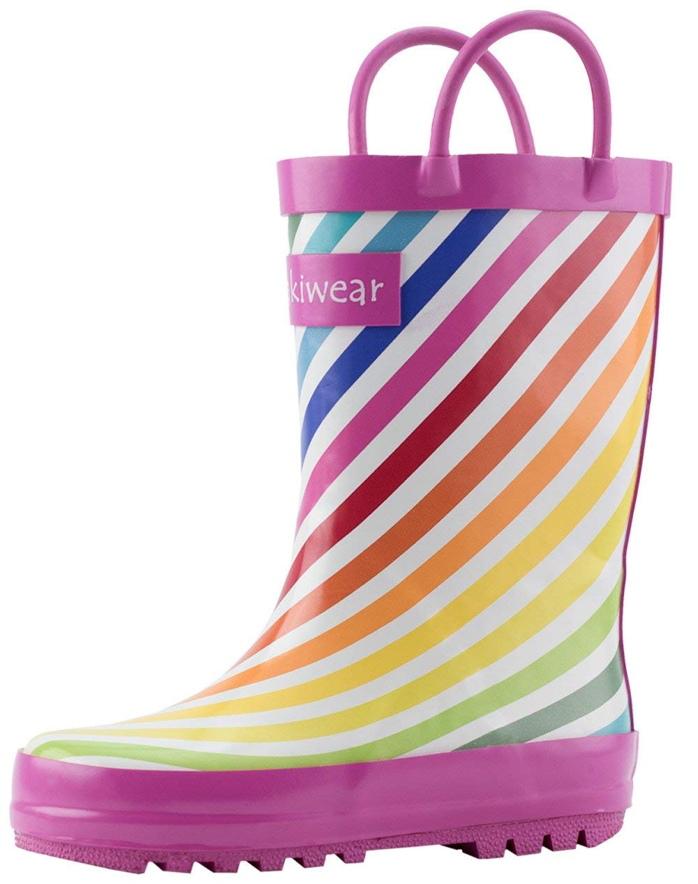 OAKI Toddler Rain Boots - Perfect Kids Rain Boots for Any Weather - Durable Rubber Baby Rain Boots Keep Little Feet Dry, Lightweight Waterproof with Easy-on Handle