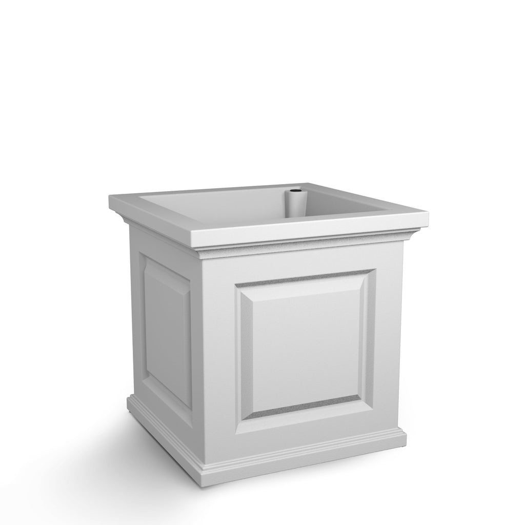 Mayne Nantucket 20-Inch Square Planter – Self-Watering, Weather-Resistant Planter for Flowers – Durable Outdoor Design for Patio, Porch, or Entryway