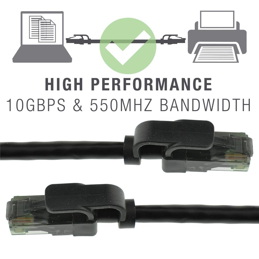 Mediabridge CAT6 Ethernet Patch Cable (3 ft) RJ45 Connectors with Gold Plated Contacts (10gbps)