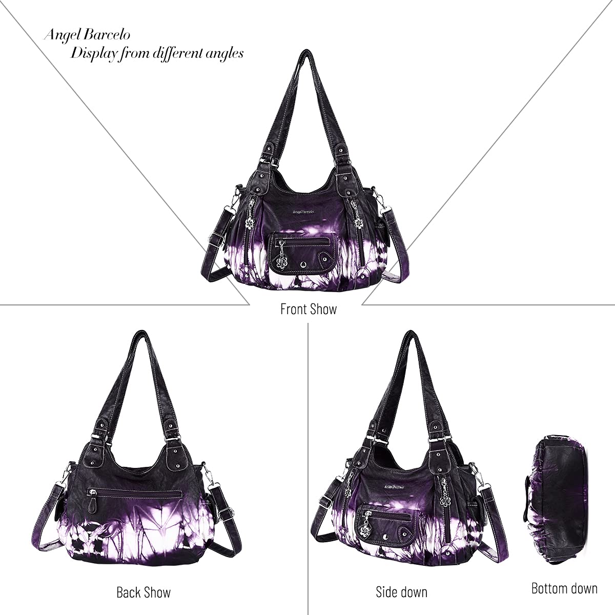 Angel Barcelo Purses for Women Soft PU Leather Shoulder Bag Crossbody Purse and Handbags