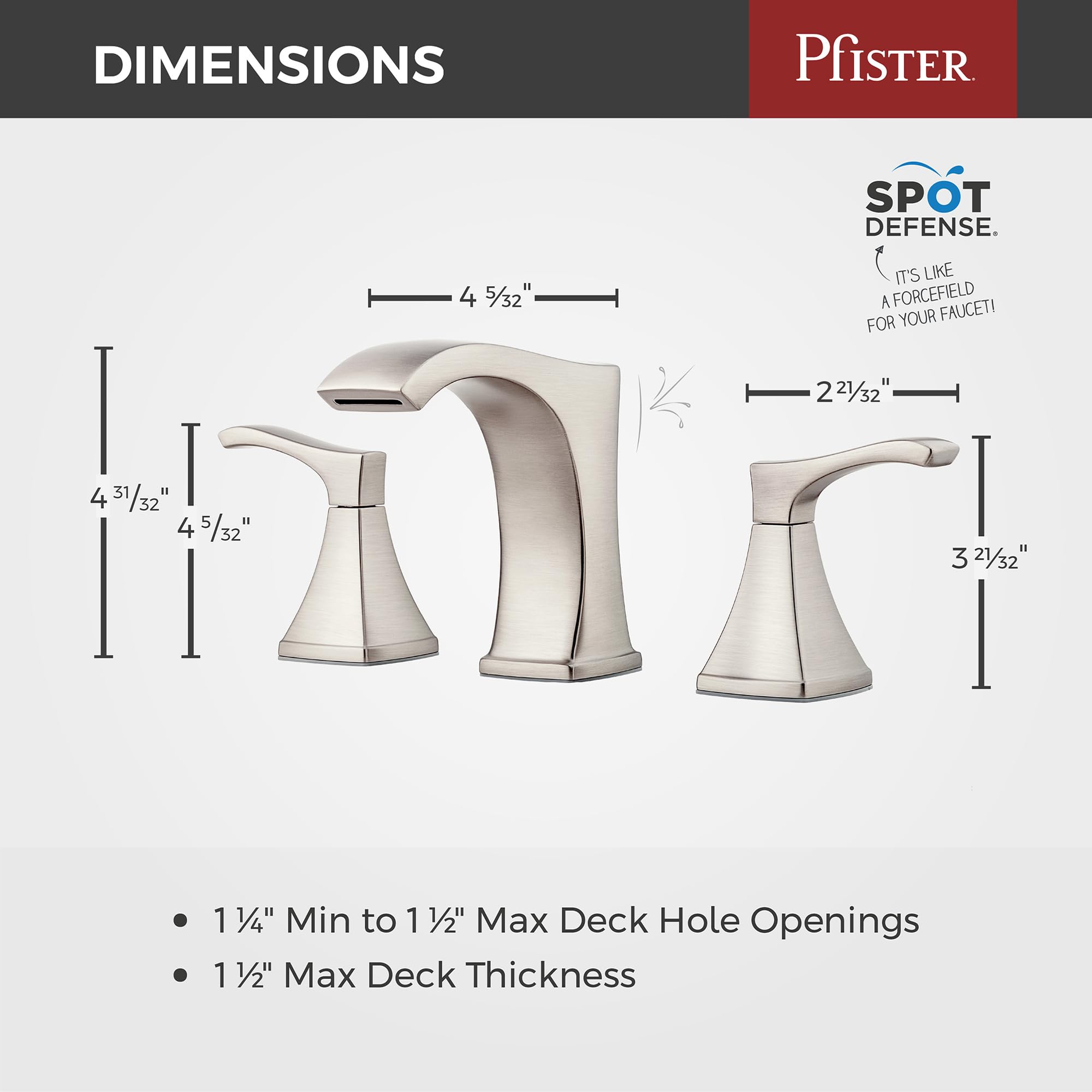 Pfister Venturi Bathroom Sink Faucet, 8-Inch Widespread, 2-Handle, 3-Hole, Brushed Gold Finish, LF049VNBG