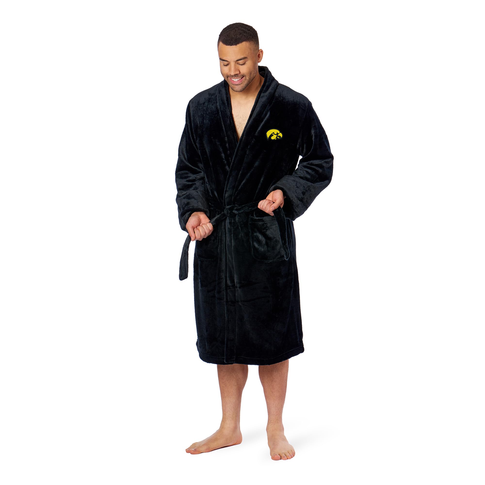 Northwest NCAA Adult Unisex Silk Touch Bathrobe, Officially Licensed Loungewear, Soft Plush Polyester