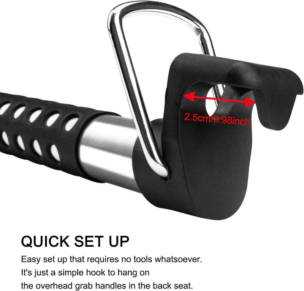 Car Clothes Hanger Bar, 30-63 Inches Expandable Heavy Duty Car Clothes Rack for Car Travel - Adjustable Clothes Storage Hanger Automotive Travel Hanging Rack for Most Cars,Trucks,SUVs,Road Travelers