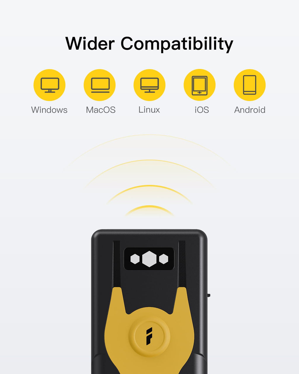 Inateck Bluetooth Scanner 1D Barcode Scanner 2.4Ghz USB Adapter, Screen Scanning, Exclusive Shortcuts, BCST-43