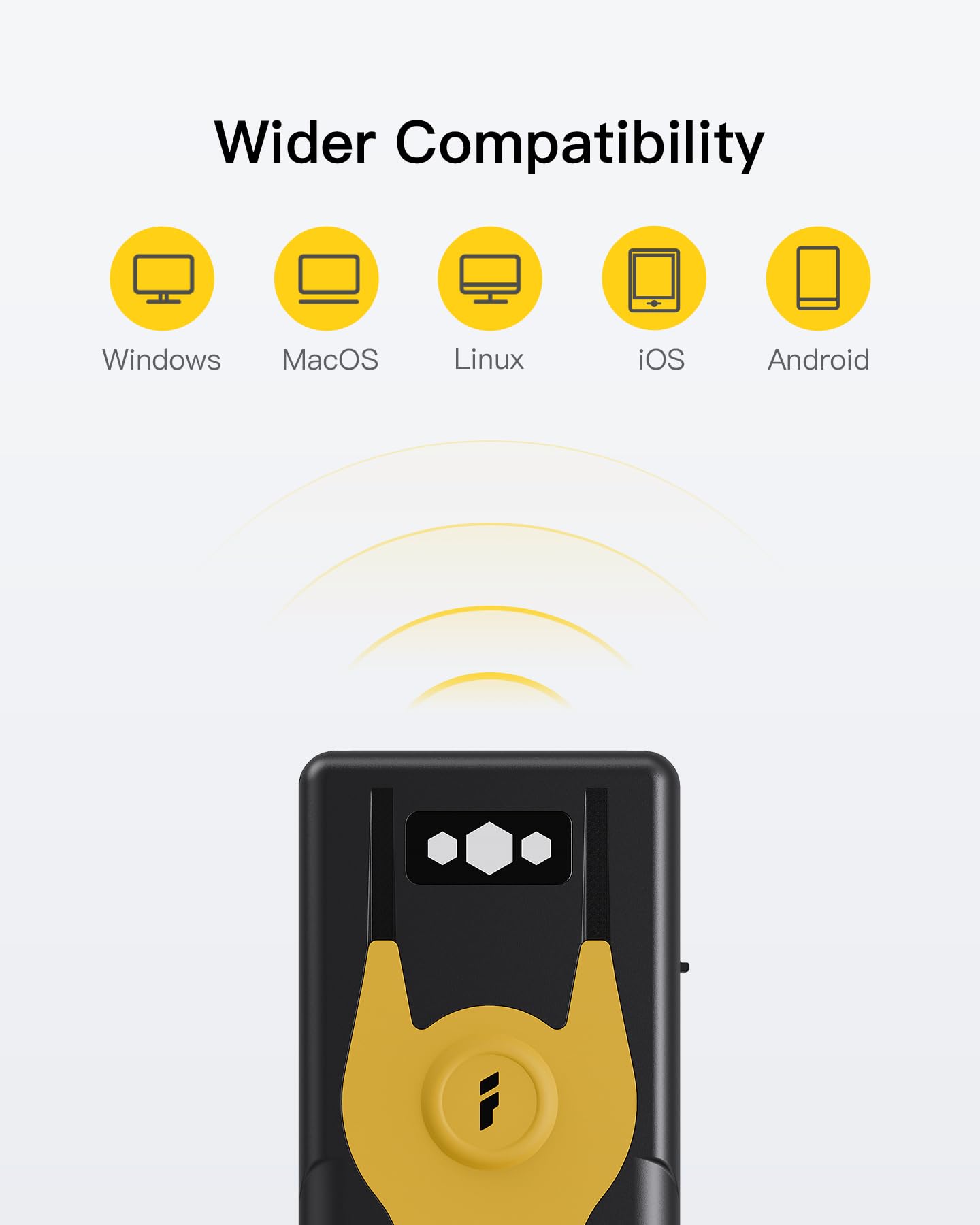 Inateck Bluetooth Scanner 1D Barcode Scanner 2.4Ghz USB Adapter, Screen Scanning, Exclusive Shortcuts, BCST-43