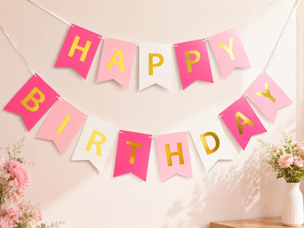 Letjolt Mint Blue Happy Birthday Banner Party Signs 13 Pcs | Supplies for Birthday Party Decorations Nursery Decor