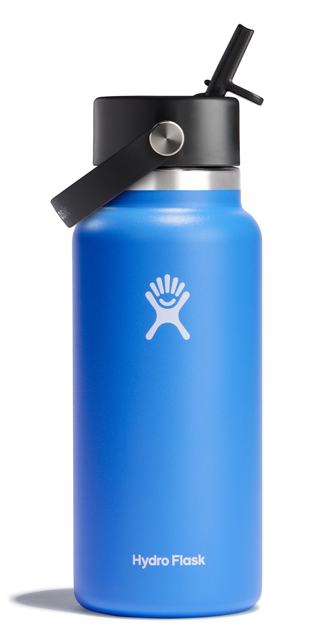 Hydro Flask Water Bottle - Insulated Stainless Steel - Wide Straw Lid, Non Spill, Leakproof in 24 Oz Forest Green Arc