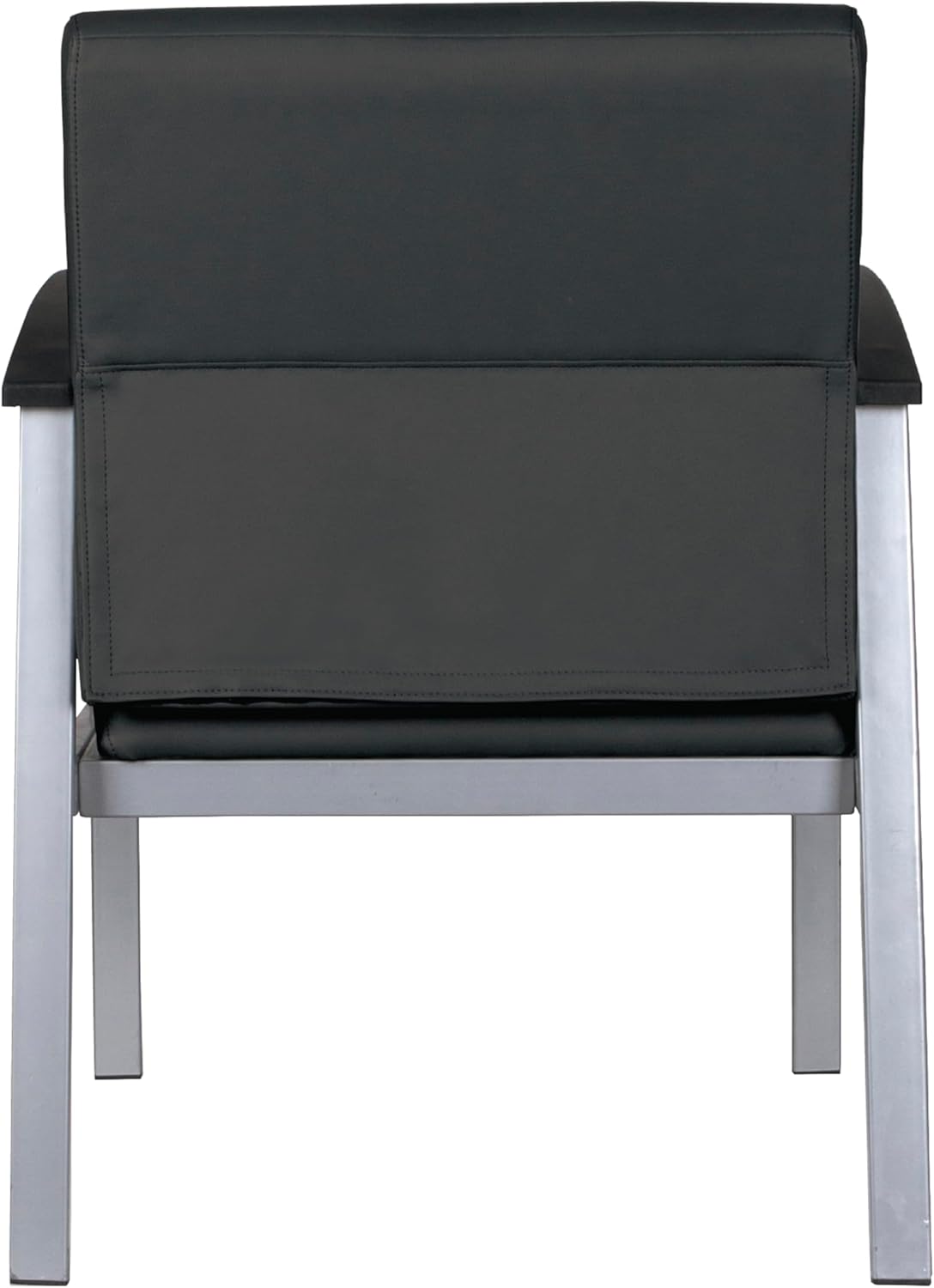 Alera Alera metaLounge Series Mid-Back Guest Chair, 24.6" x 26.96" x 33.46", Black Seat, Black Back, Silver Base