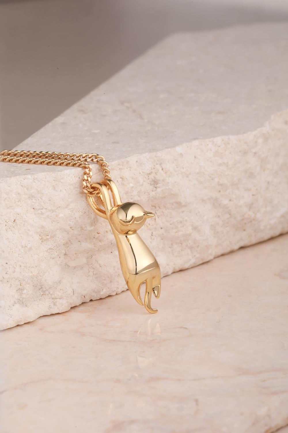 S.Leaf 925 Sterling Silver Cat Necklace Jewelry for Women Trendy Dainty Charm Pendant Necklaces Best Friend Birthday Gifts for Her Sister Mom Wife Womens