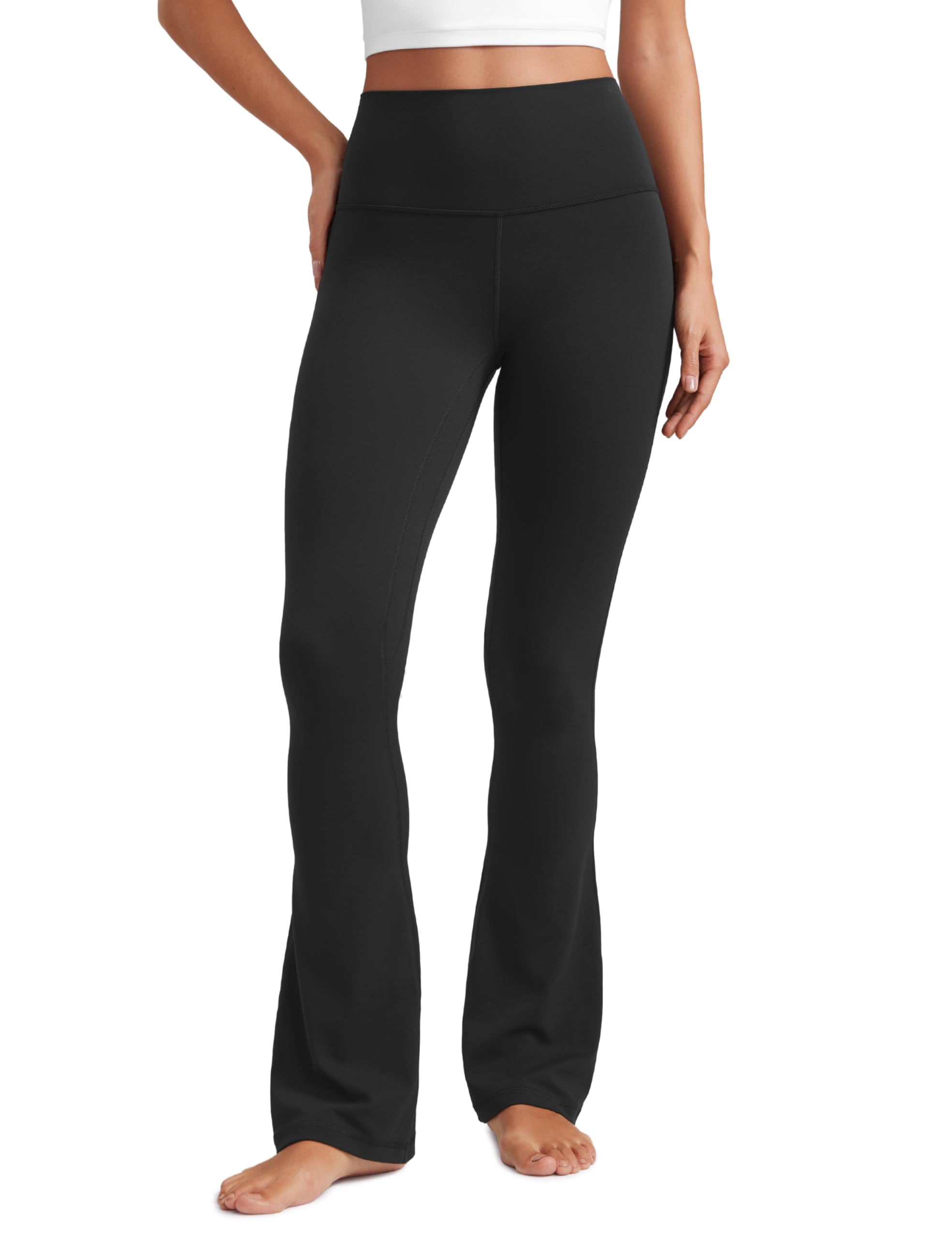 CRZ YOGA Butterluxe Mini Flared Leggings 30"/31.5"/33'' - High Waist Bootcut Casual Lounge Women Yoga Pants with Pocket