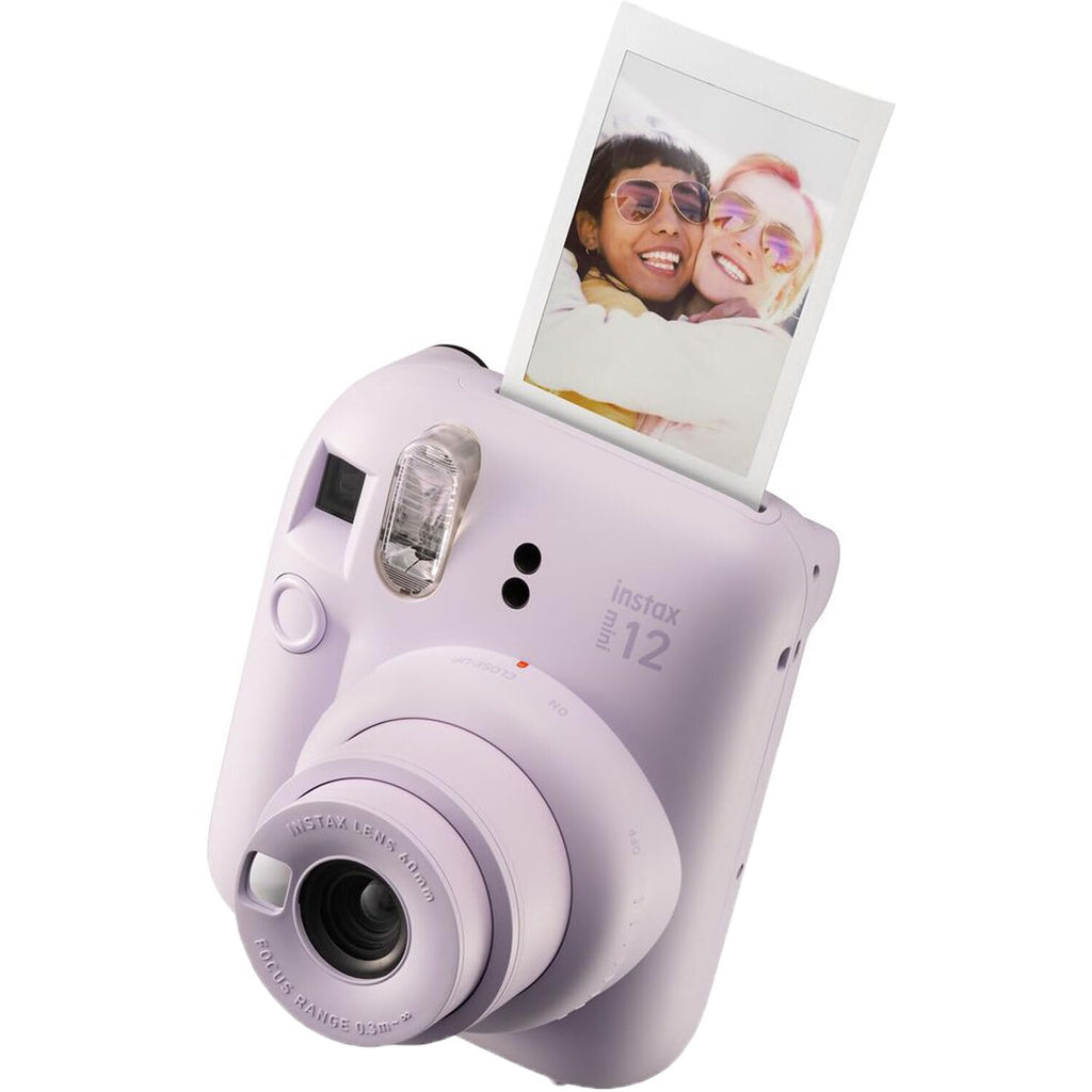 Fujifilm Instax Mini 12 Instant Camera + MiniMate Accessory Bundle & Compatible Custom Case + Fuji Instax Film Value Pack (50 Sheets) Flamingo Designer Photo Album (Mint Green)
