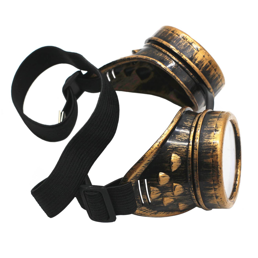 WEICHUAN Vintage Steampunk Goggles Mad Scientist Goggles Cosplay Punk Glasses for Adult, Women, Men Halloween Costume