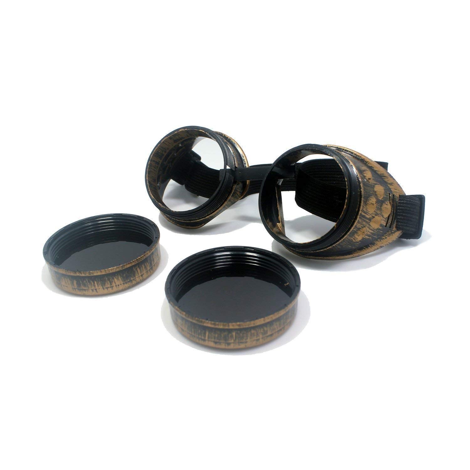 WEICHUAN Vintage Steampunk Goggles Mad Scientist Goggles Cosplay Punk Glasses for Adult, Women, Men Halloween Costume