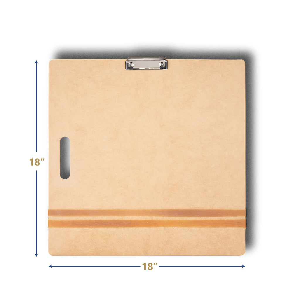 Falling in Art 13x17 Professional Sketch Board, Drawing Tote Board for Artists with Sturdy Clip and Rubber Bands, Portable Art Clipboard for Classroom and Studio Drawing