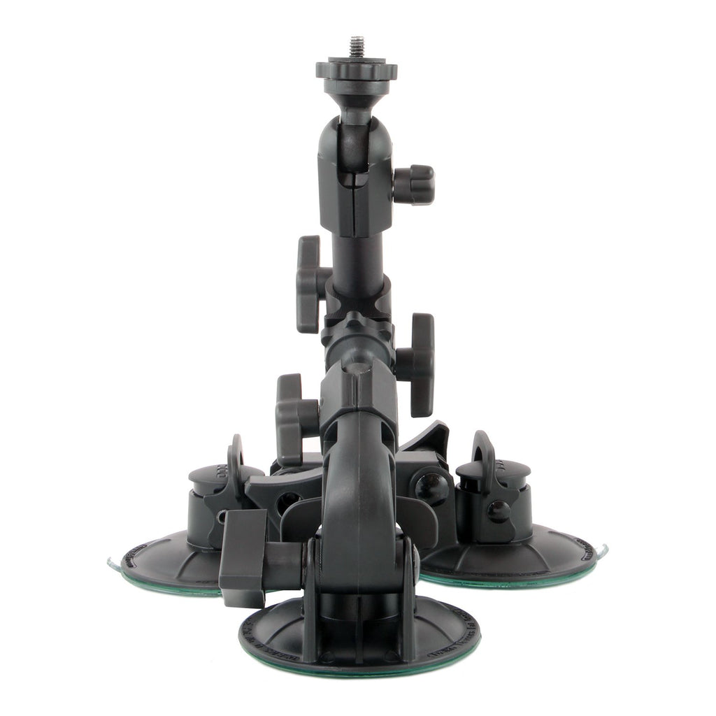 Delkin Devices Fat Gecko Mini Suction Camera Mount - Powerful Suction Cup Camera Mount for Car, Motorcycle, Desk, Window | Secure and Adjustable Action Camera Holder for Video Recording
