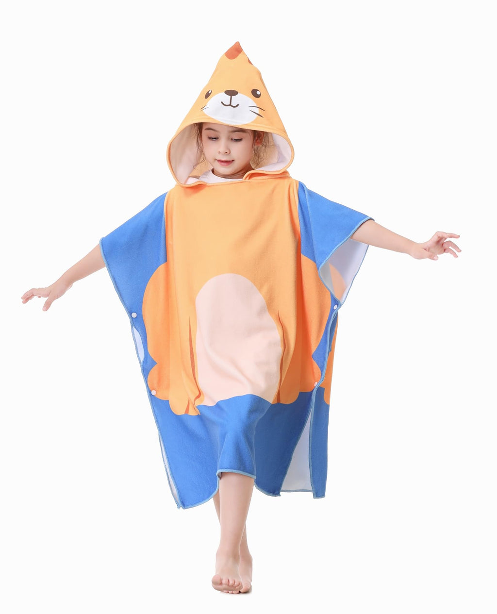 Soft Microfiber Swim Cover-ups for 3 to 10 Years Old Kids Hooded Bath Beach Poncho Towels (Alligator, Fits 3-10 Years)