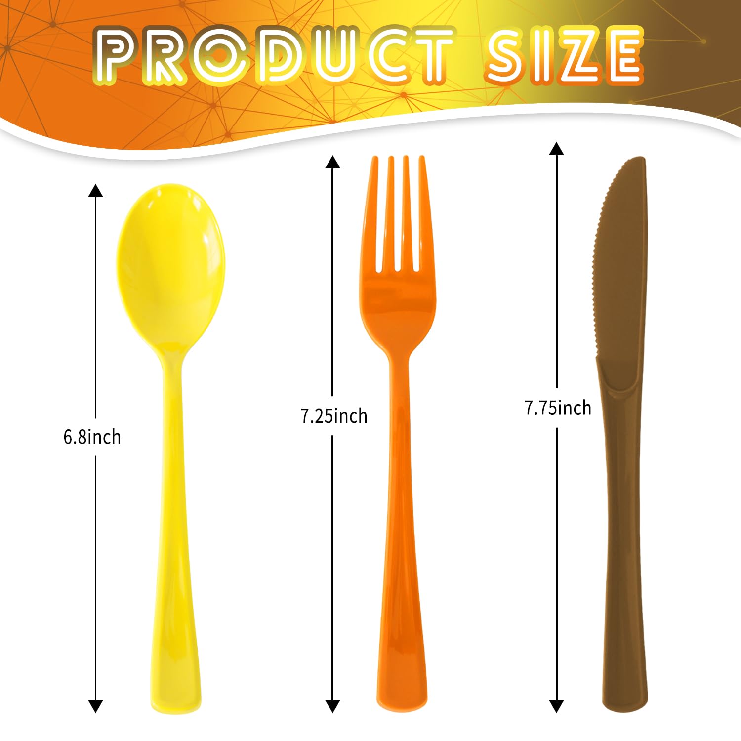150 Pack Plastic Silverware,Disposable Cutlery Set Heavy Duty Utensil Sets 50 Forks 50 Knives 50 Spoons for Brithday, Wedding,Home School Party Picnics Restaurant Outdoor Events (Black)
