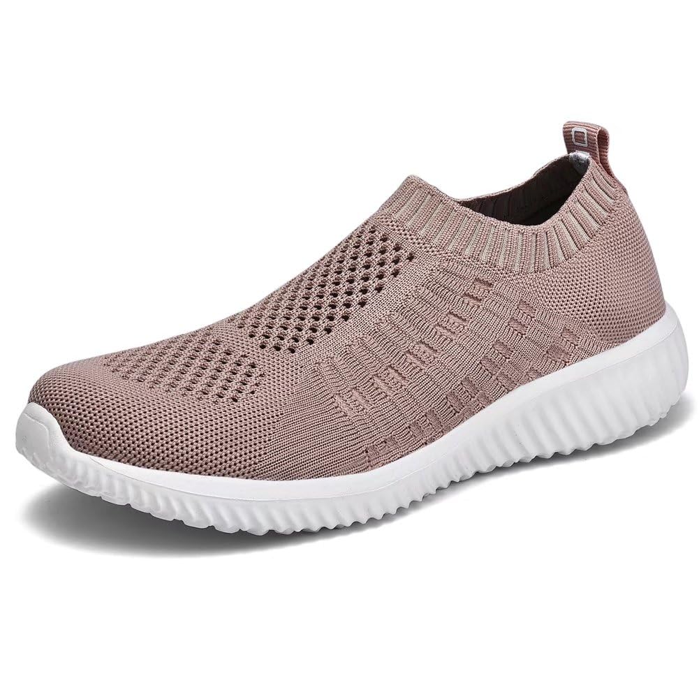 konhill Womens Walking Shoes Slip On Sneakers Breathable Mesh Lightweight Casual Footwear for Daily Commute