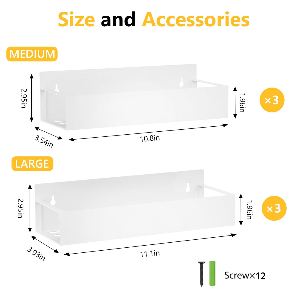 SMRCAD Magnetic Spice Rack Organizer for Fridge Seasoning Organizer for Kitchen storage with Screw Magnetic Shelf with Hook for Refrigerator and Oven (4pack1hook-Bronze)