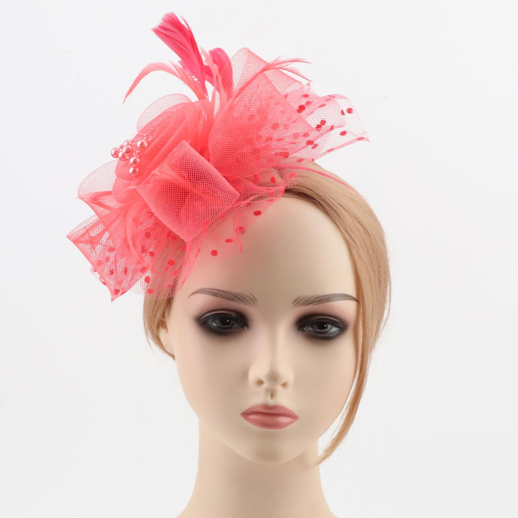 AQOKKA Women Fascinators Hats Flower Fascinators with Headband and Clip Tea Party Headwear for Women and Girls